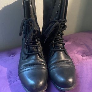 STEVE MADDEN TROOPA COMBAT LACE BOOTS 11 BLACK